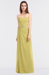 ColsBM Cassidy Misted Yellow Elegant A-line Strapless Sleeveless Floor Length Bridesmaid Dresses
