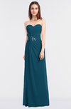 ColsBM Cassidy Moroccan Blue Elegant A-line Strapless Sleeveless Floor Length Bridesmaid Dresses