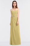 ColsBM Cassidy New Wheat Elegant A-line Strapless Sleeveless Floor Length Bridesmaid Dresses