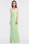 ColsBM Cassidy Pale Green Elegant A-line Strapless Sleeveless Floor Length Bridesmaid Dresses