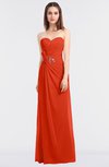 ColsBM Cassidy Persimmon Elegant A-line Strapless Sleeveless Floor Length Bridesmaid Dresses