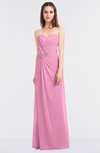 ColsBM Cassidy Pink Elegant A-line Strapless Sleeveless Floor Length Bridesmaid Dresses