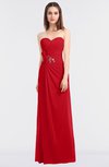 ColsBM Cassidy Red Elegant A-line Strapless Sleeveless Floor Length Bridesmaid Dresses