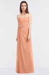 ColsBM Cassidy Salmon Elegant A-line Strapless Sleeveless Floor Length Bridesmaid Dresses