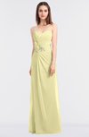 ColsBM Cassidy Soft Yellow Elegant A-line Strapless Sleeveless Floor Length Bridesmaid Dresses