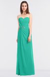 ColsBM Cassidy Viridian Green Elegant A-line Strapless Sleeveless Floor Length Bridesmaid Dresses