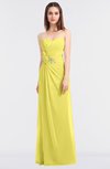 ColsBM Cassidy Yellow Iris Elegant A-line Strapless Sleeveless Floor Length Bridesmaid Dresses
