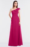 ColsBM Kelsey Beetroot Purple Elegant A-line Zip up Floor Length Ruching Bridesmaid Dresses