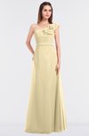 ColsBM Kelsey Cornhusk Elegant A-line Zip up Floor Length Ruching Bridesmaid Dresses