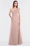 ColsBM Kelsey Dusty Rose Elegant A-line Zip up Floor Length Ruching Bridesmaid Dresses