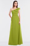 ColsBM Kelsey Green Oasis Elegant A-line Zip up Floor Length Ruching Bridesmaid Dresses