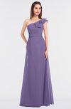 ColsBM Kelsey Lilac Elegant A-line Zip up Floor Length Ruching Bridesmaid Dresses