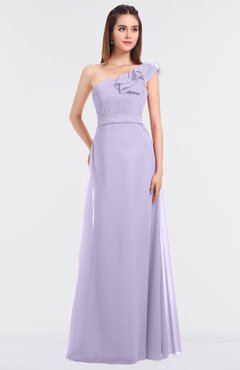 ColsBM Kelsey Pastel Lilac Elegant A-line Zip up Floor Length Ruching Bridesmaid Dresses