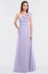 ColsBM Kelsey Pastel Lilac Elegant A-line Zip up Floor Length Ruching Bridesmaid Dresses