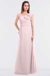 ColsBM Kelsey Petal Pink Elegant A-line Zip up Floor Length Ruching Bridesmaid Dresses