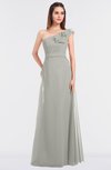 ColsBM Kelsey Platinum Elegant A-line Zip up Floor Length Ruching Bridesmaid Dresses