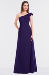 ColsBM Kelsey Royal Purple Elegant A-line Zip up Floor Length Ruching Bridesmaid Dresses