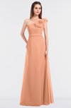 ColsBM Kelsey Salmon Elegant A-line Zip up Floor Length Ruching Bridesmaid Dresses