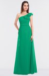ColsBM Kelsey Sea Green Elegant A-line Zip up Floor Length Ruching Bridesmaid Dresses