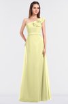ColsBM Kelsey Wax Yellow Elegant A-line Zip up Floor Length Ruching Bridesmaid Dresses