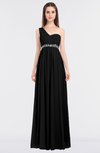 ColsBM Natalia Black Mature A-line Sleeveless Zip up Floor Length Bridesmaid Dresses
