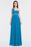 ColsBM Natalia Cornflower Blue Mature A-line Sleeveless Zip up Floor Length Bridesmaid Dresses