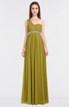 ColsBM Natalia Golden Olive Mature A-line Sleeveless Zip up Floor Length Bridesmaid Dresses