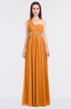 ColsBM Natalia Orange Mature A-line Sleeveless Zip up Floor Length Bridesmaid Dresses