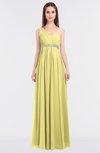 ColsBM Natalia Pastel Yellow Mature A-line Sleeveless Zip up Floor Length Bridesmaid Dresses