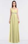 ColsBM Natalia Soft Yellow Mature A-line Sleeveless Zip up Floor Length Bridesmaid Dresses