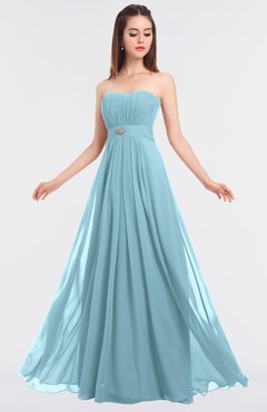 ColsBM Claire Aqua Elegant A-line Strapless Sleeveless Appliques Bridesmaid Dresses