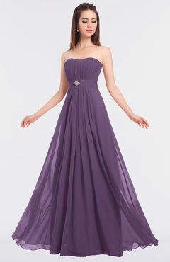 ColsBM Claire Chinese Violet Elegant A-line Strapless Sleeveless Appliques Bridesmaid Dresses