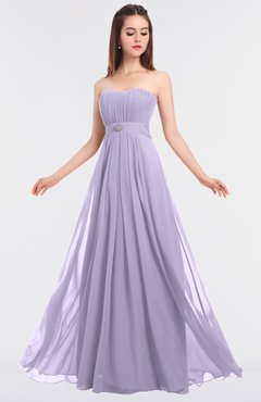 ColsBM Claire Light Purple Elegant A-line Strapless Sleeveless Appliques Bridesmaid Dresses