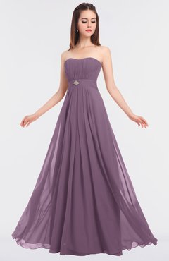ColsBM Claire Mauve Elegant A-line Strapless Sleeveless Appliques Bridesmaid Dresses