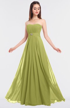ColsBM Claire Pistachio Elegant A-line Strapless Sleeveless Appliques Bridesmaid Dresses