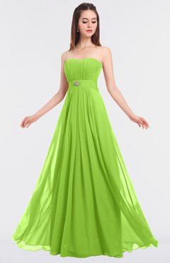 ColsBM Claire Sharp Green Elegant A-line Strapless Sleeveless Appliques Bridesmaid Dresses