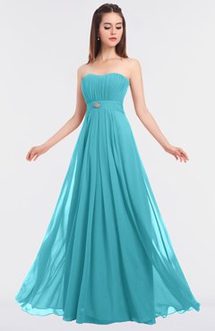 ColsBM Claire Alpine Green Elegant A-line Strapless Sleeveless Appliques Bridesmaid Dresses