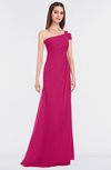 ColsBM Meredith Beetroot Purple Elegant A-line Asymmetric Neckline Zip up Floor Length Bridesmaid Dresses