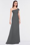ColsBM Meredith Grey Elegant A-line Asymmetric Neckline Zip up Floor Length Bridesmaid Dresses