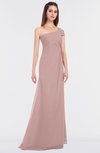 ColsBM Meredith Nectar Pink Elegant A-line Asymmetric Neckline Zip up Floor Length Bridesmaid Dresses