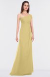 ColsBM Meredith New Wheat Elegant A-line Asymmetric Neckline Zip up Floor Length Bridesmaid Dresses