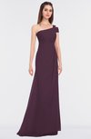 ColsBM Meredith Plum Elegant A-line Asymmetric Neckline Zip up Floor Length Bridesmaid Dresses
