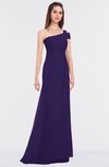 ColsBM Meredith Royal Purple Elegant A-line Asymmetric Neckline Zip up Floor Length Bridesmaid Dresses