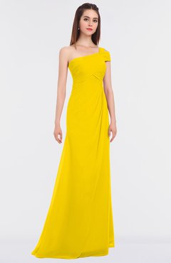 long bridesmaid dresses in yellow
