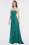 ColsBM Caitlin Emerald Green Modern A-line Spaghetti Sleeveless Appliques Bridesmaid Dresses