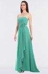 ColsBM Caitlin Mint Green Modern A-line Spaghetti Sleeveless Appliques Bridesmaid Dresses