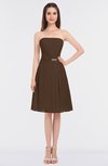 ColsBM Heavenly Chocolate Brown Glamorous A-line Bateau Sleeveless Zip up Appliques Bridesmaid Dresses
