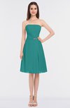 ColsBM Heavenly Emerald Green Glamorous A-line Bateau Sleeveless Zip up Appliques Bridesmaid Dresses