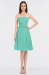 ColsBM Heavenly Mint Green Glamorous A-line Bateau Sleeveless Zip up Appliques Bridesmaid Dresses