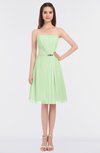 ColsBM Heavenly Pale Green Glamorous A-line Bateau Sleeveless Zip up Appliques Bridesmaid Dresses